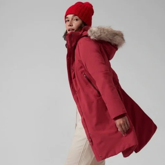 ATHLETA New Rainout Outbound Parka TALL - Decadent Red - Picture 6 of 12